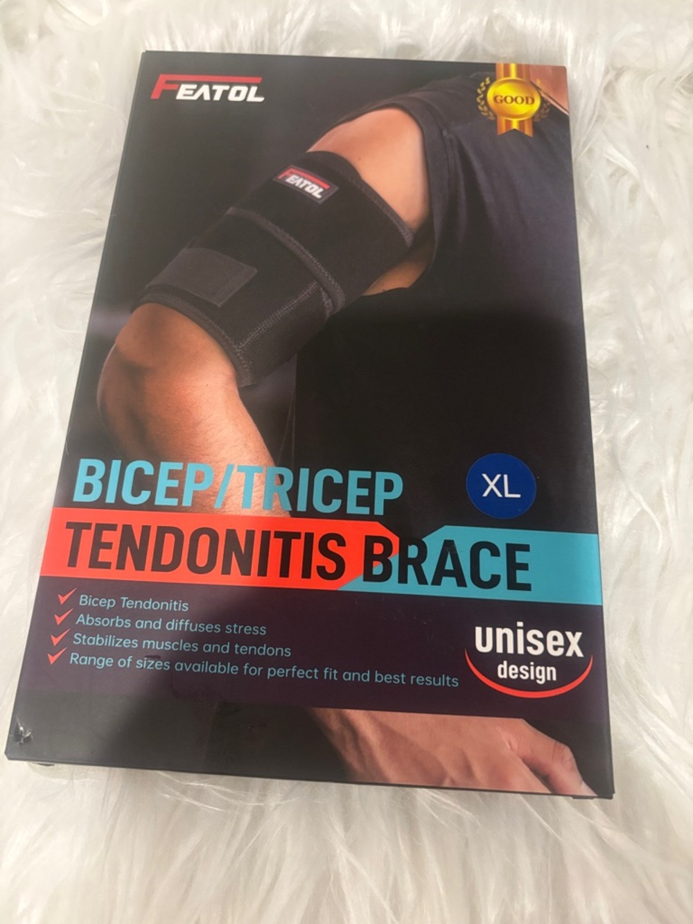 Black Bicep/Tricep Tendonitis Brace - XL